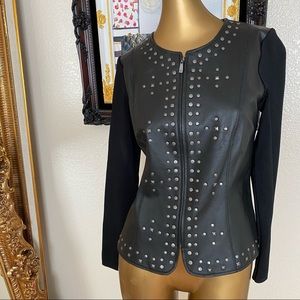 Peter Nygard Studded Leather Jacket
